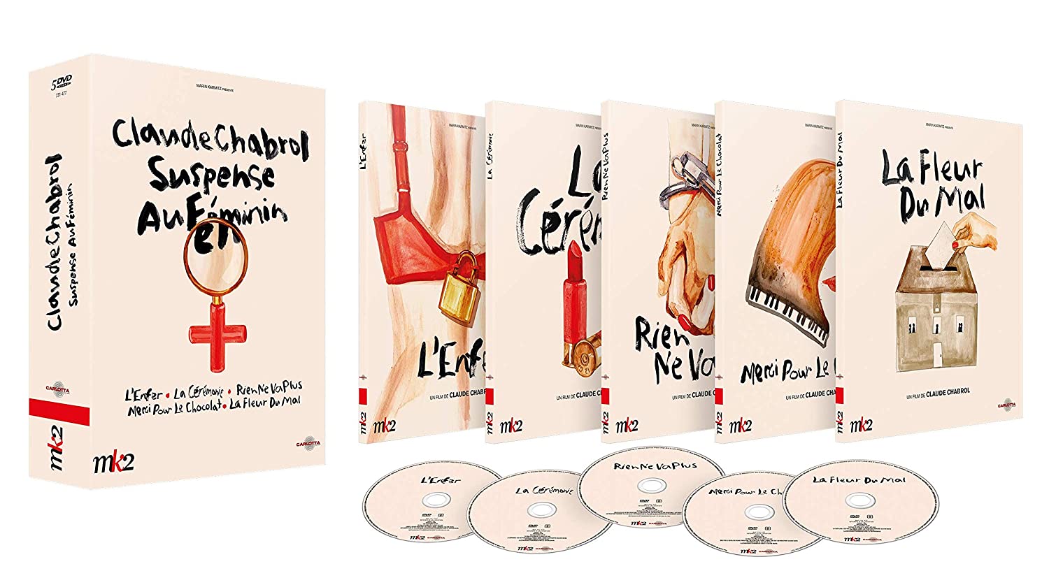 COFFRET CLAUDE CHABROL SUSPENSE AU FEMININ - 5 DVD
