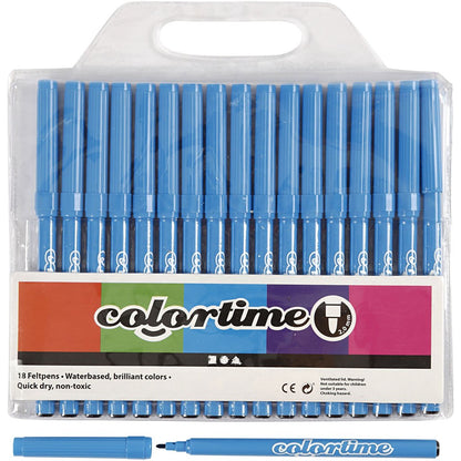 Colortime Drawing pens, Light Blue, One Size