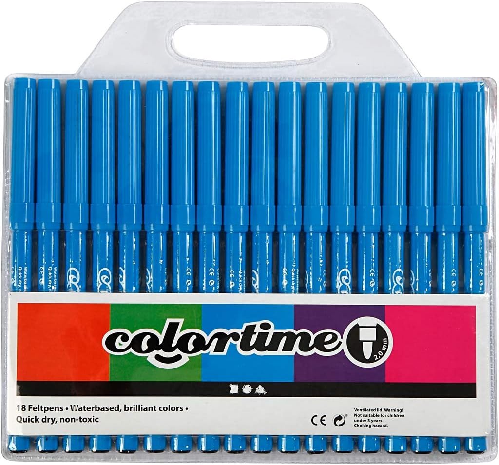 Colortime Drawing pens, Light Blue, One Size
