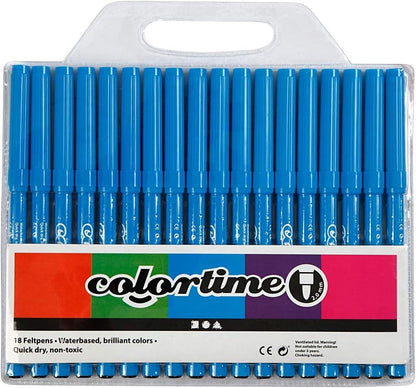 Colortime Drawing pens, Light Blue, One Size