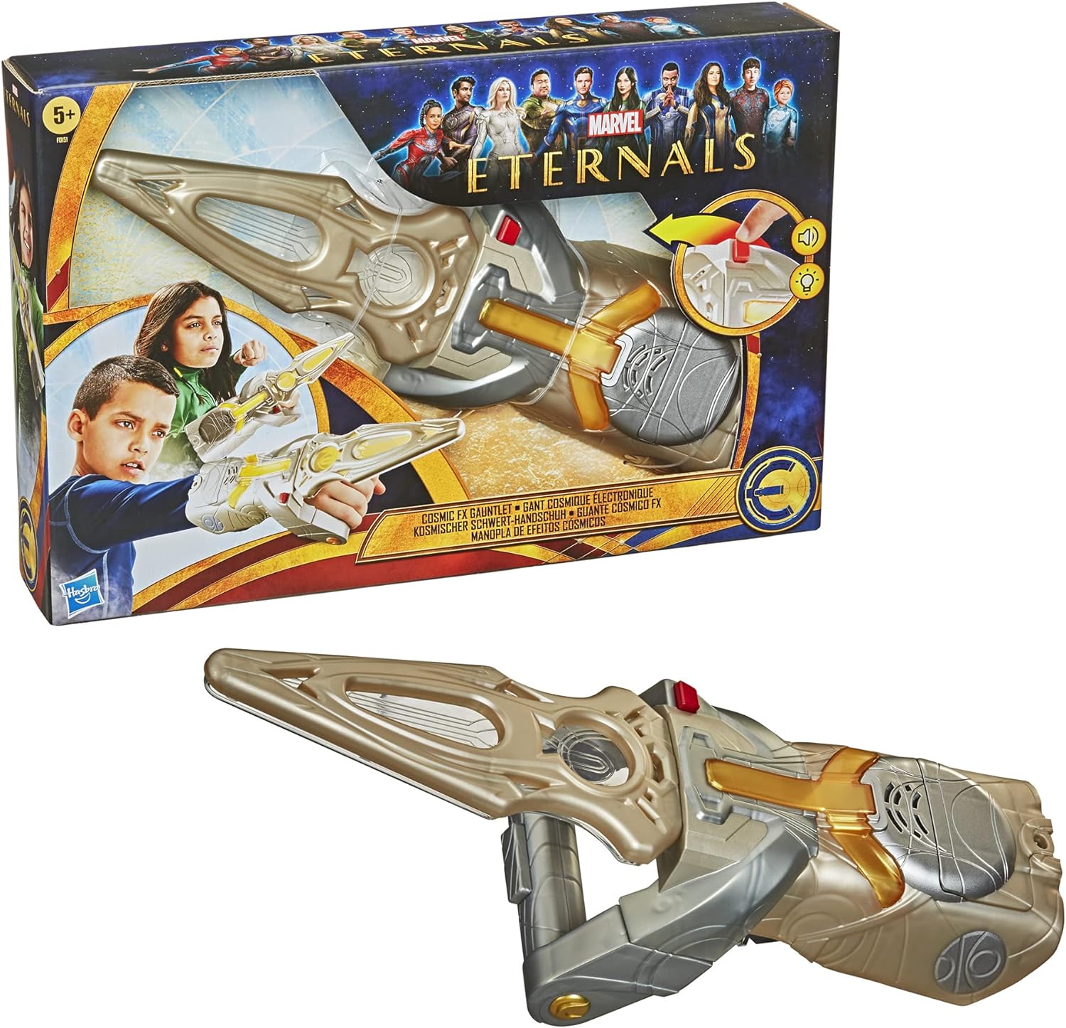 THE ETERNALS- ETR Sword and Gauntlet Guante con Efectos cósmicos, Multicolor, Talla única (Hasbro F01515L0