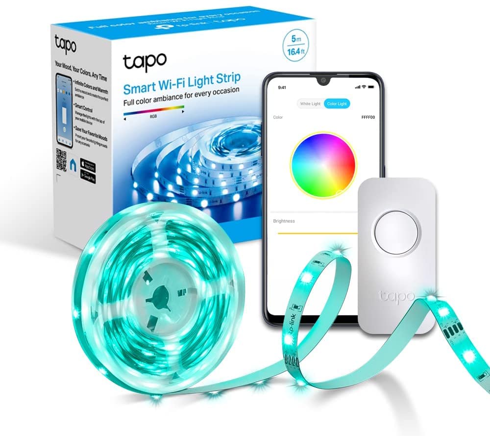 Tapo Smart LED Light Strip, 5m, WiFi App Control RGB Multicolour LED Strip, Works with Alexa(Echo and Echo Dot)&Google Home, Suitable for TV Kitchen DIY Decoration(Tapo L900-5) Single Light Strip
