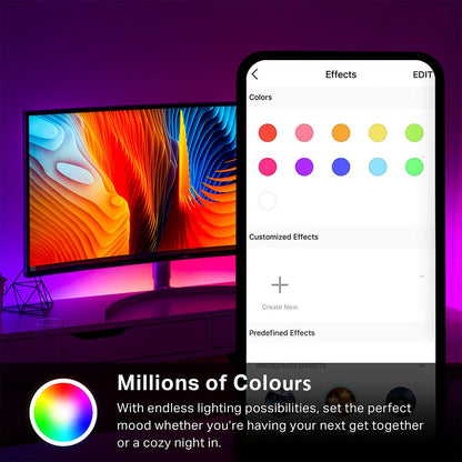 Tapo Smart LED Light Strip, 5m, WiFi App Control RGB Multicolour LED Strip, Works with Alexa(Echo and Echo Dot)&Google Home, Suitable for TV Kitchen DIY Decoration(Tapo L900-5) Single Light Strip