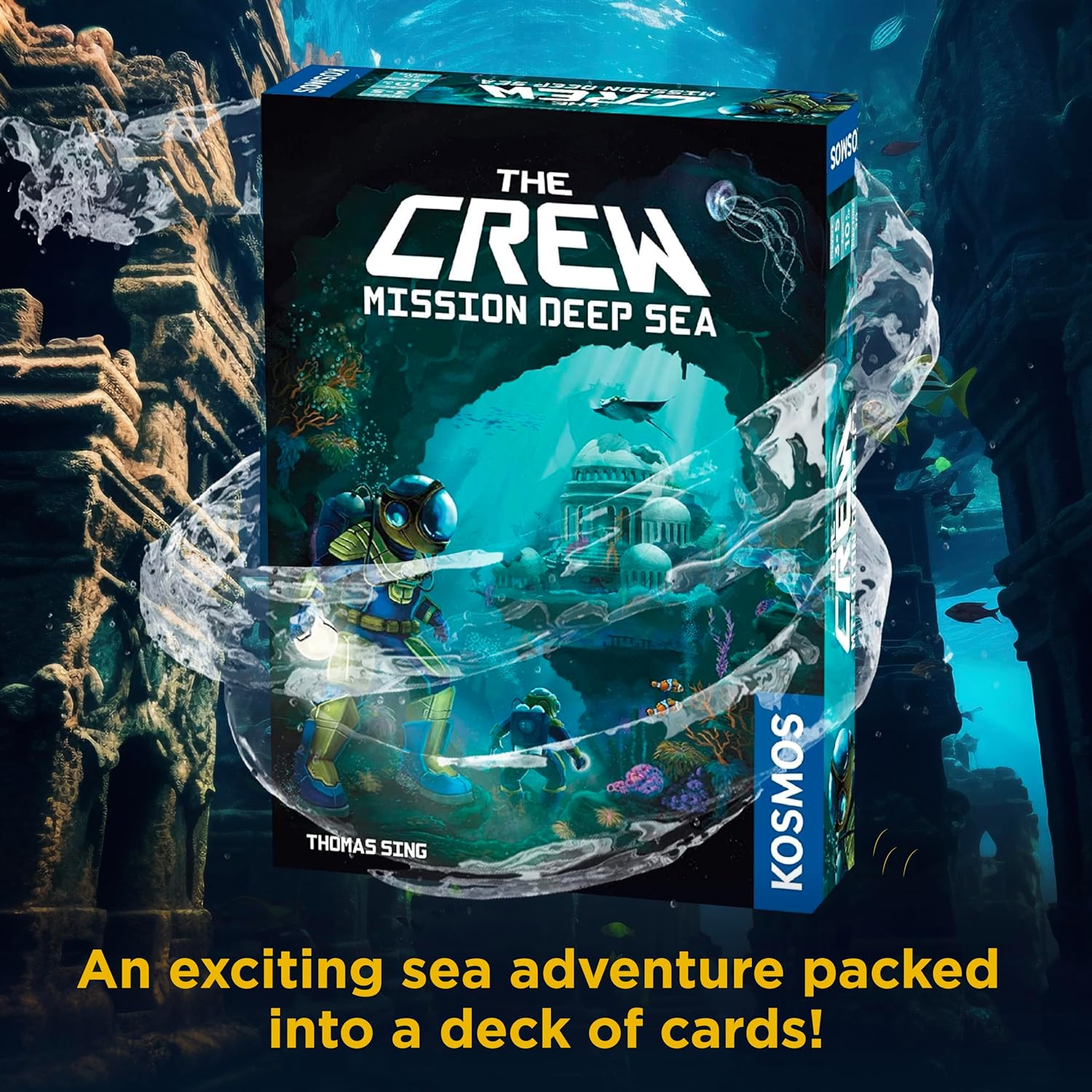 Thames & Kosmos The Crew: Mission Deep Sea, Cooperative Card Game, Family Games for Game Night, Games for Adults and Kids, For 2 to 5 Players, Ages 10+