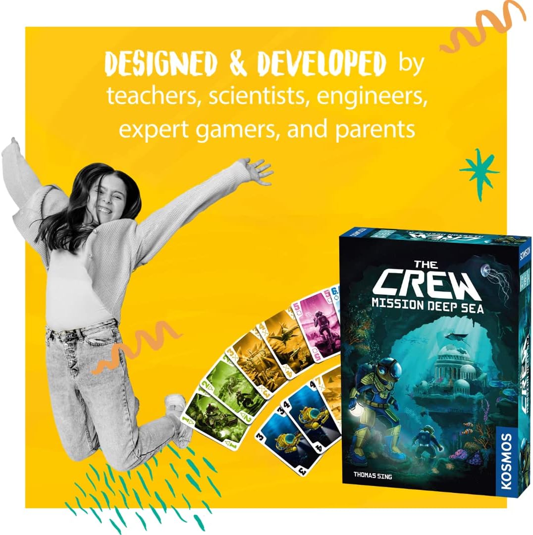 Thames & Kosmos The Crew: Mission Deep Sea, Cooperative Card Game, Family Games for Game Night, Games for Adults and Kids, For 2 to 5 Players, Ages 10+