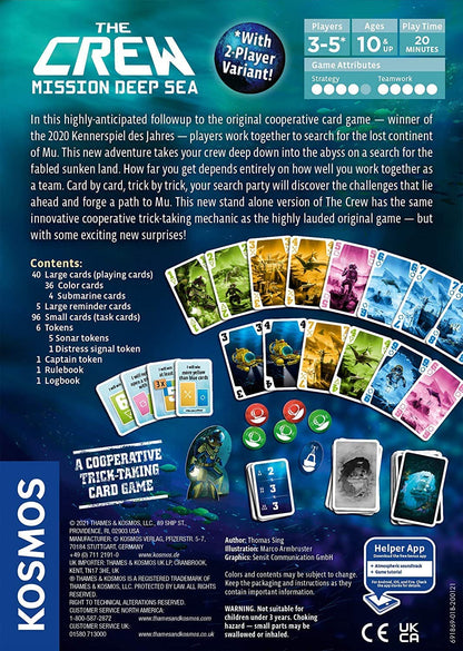 Thames & Kosmos The Crew: Mission Deep Sea, Cooperative Card Game, Family Games for Game Night, Games for Adults and Kids, For 2 to 5 Players, Ages 10+