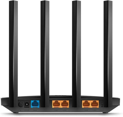 TP-Link AC1200 Wireless Dual Band Full Gigabit Wi-Fi Router, Wi-Fi Speed Up to 867 Mbps/5 GHz + 300 Mbps/2.4 GHz, 4+1 Gigabit Ports, Dual-Core CPU, Parental Control, Easy setup (Archer C6