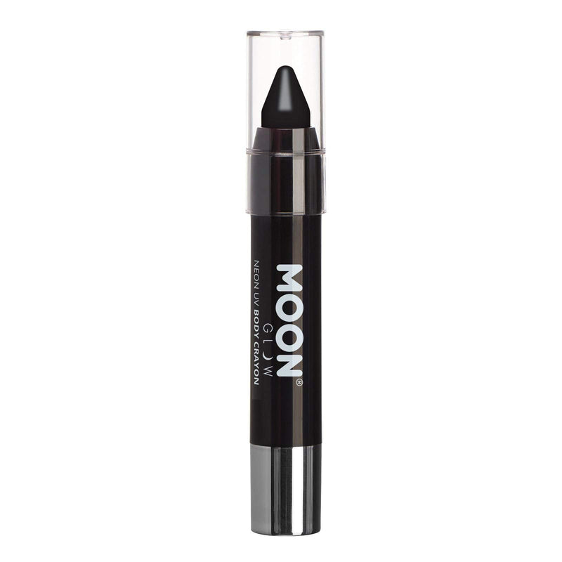 Smiffys Moon Glow Pastel Neon UV Body Crayons, Black
