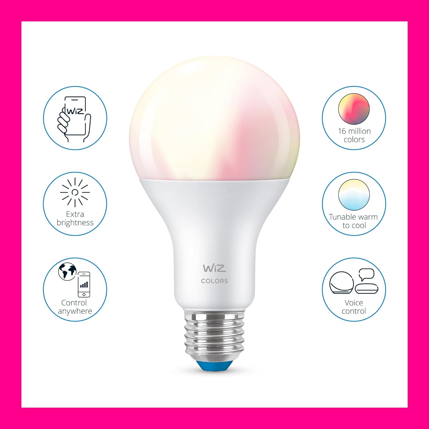 Wiz - A67 Bulb E27 Colour And Tunable White - Smart Home