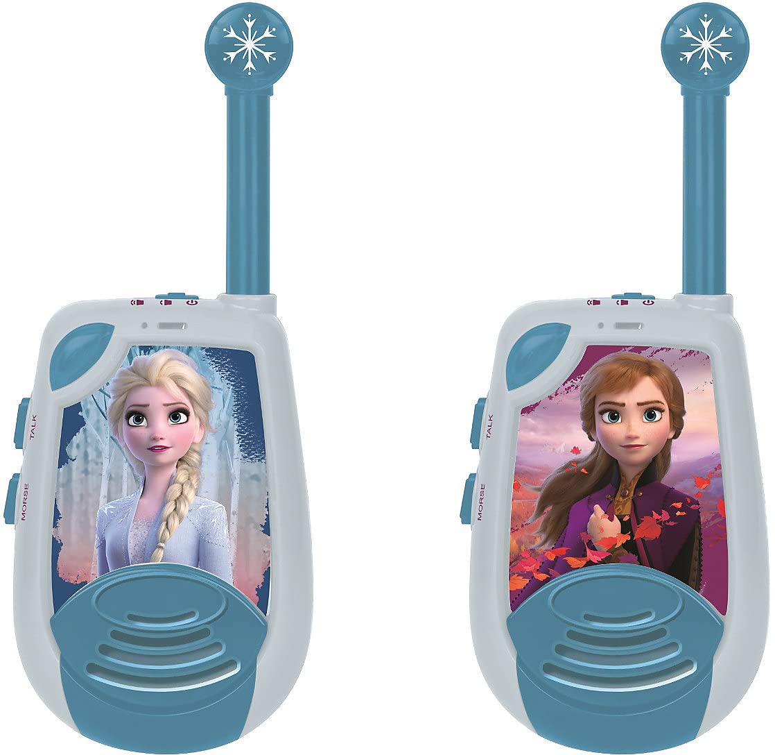 Disney Frozen 2 Elsa - Digital Walkie-Talkies, 2 km transmission range, Morse Light function, Belt clip for transport, Battery, Blue, TW25FZ