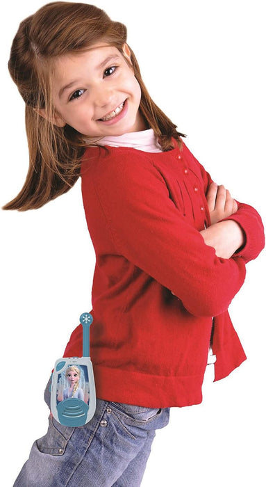 Disney Frozen 2 Elsa - Digital Walkie-Talkies, 2 km transmission range, Morse Light function, Belt clip for transport, Battery, Blue, TW25FZ