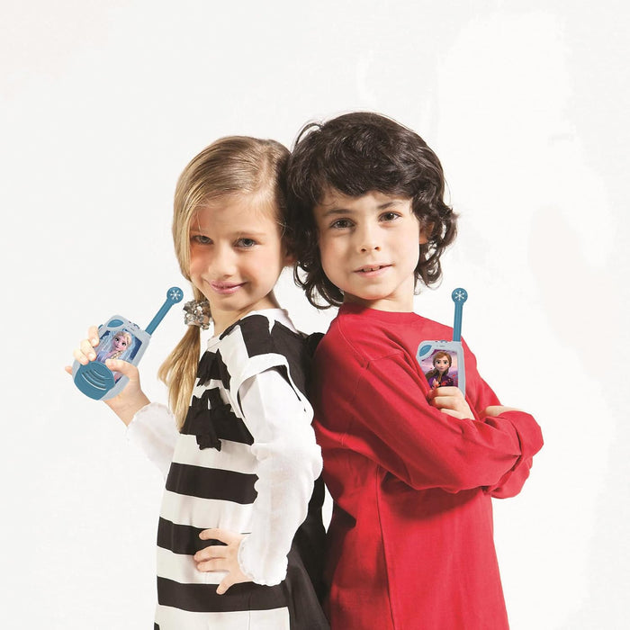 Disney Frozen 2 Elsa - Digital Walkie-Talkies, 2 km transmission range, Morse Light function, Belt clip for transport, Battery, Blue, TW25FZ