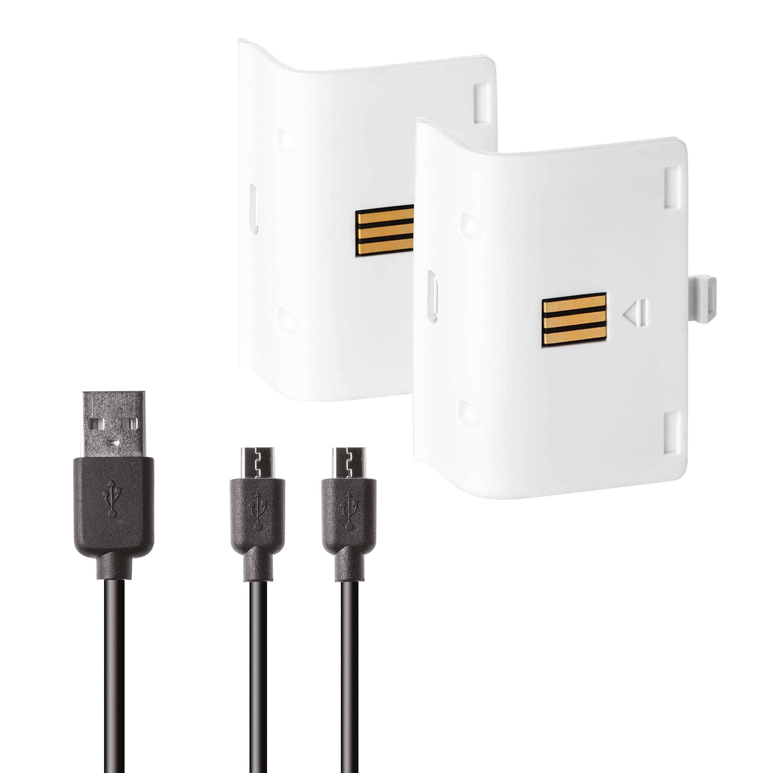 snakebyte Xbox One BATTERY:KIT - weiß - 2 Akkus à 800mAh - kompatibel mit allen Xbox One Controller Varianten & snakebyte Twin Charge X Ladestation - inkl. 2m Y-Ladekabel