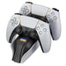 Snakebyte PS5 TWIN:CHARGE 5 - PlayStation 5 charging station for DualSense controller, charger kit for 2 wireless controllers including Type-C cable, LED charge status display, PS5 design, White