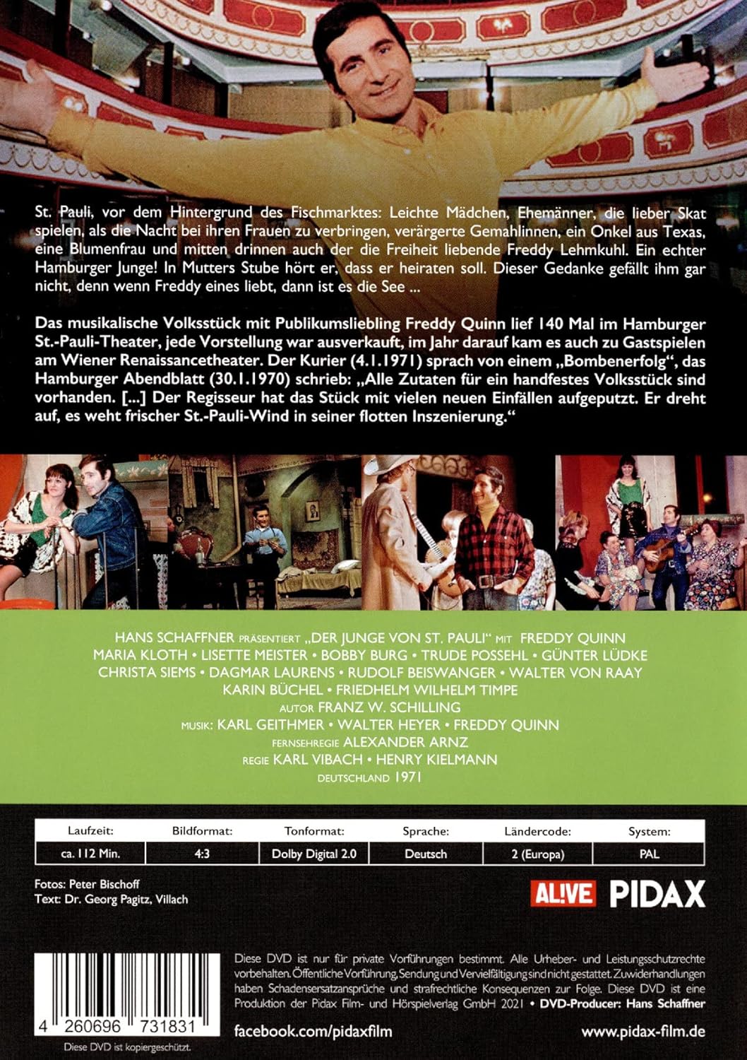 Der Junge von St. Pauli / Kult-Musical mit Freddy Quinn (Pidax Theater-Klassiker
