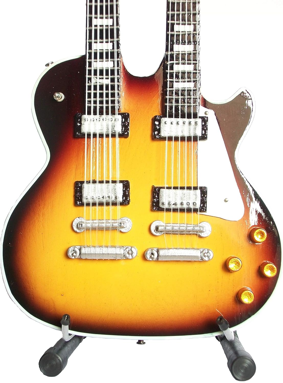 Mini guitar collection natural wood - The Eagles - Don Felder - Double Neck