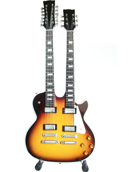 Mini guitar collection natural wood - The Eagles - Don Felder - Double Neck