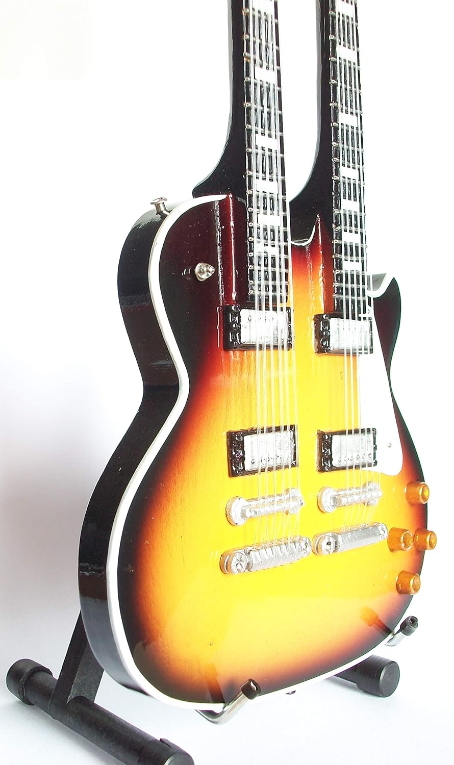 Mini guitar collection natural wood - The Eagles - Don Felder - Double Neck