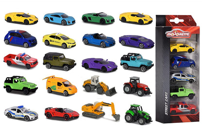 Dickie Majorette 212053166 5-Piece Set, Miniature Vehicles, Set of 5, 4 Different Designs, Die-Cast, 7.5 cm