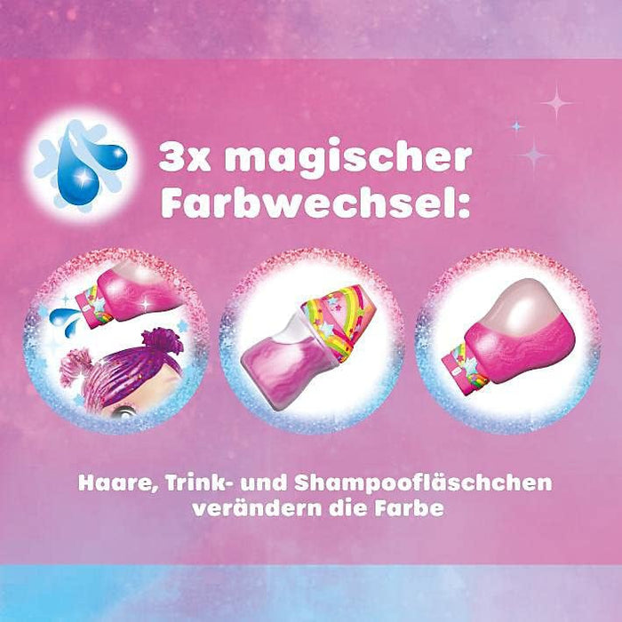 I Love U Glitter Babyz January Snowflake Baby Doll with 3 Magical Colour changes, Blue Hair & a Winter Outfit. Includes Reusable Diaper, Bottle, & Pacifier. Collectable Toy For Kids Ages 3 Years Plus 11 Inch