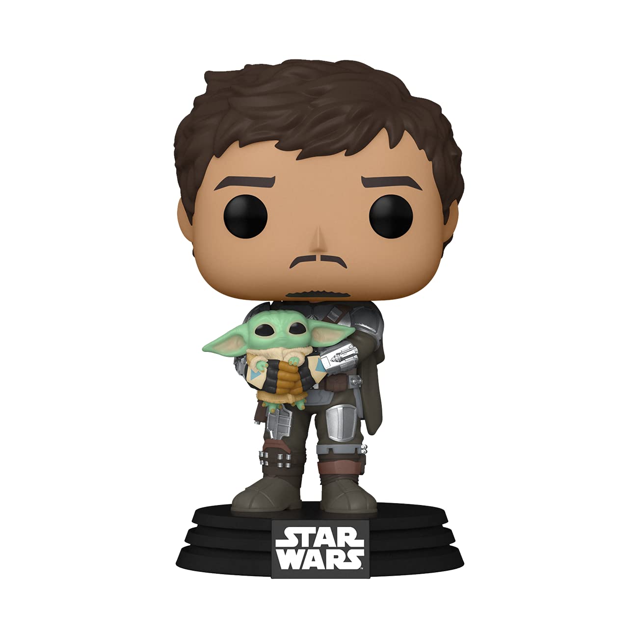 Funko Pop! Star Wars: the Mandalorian - Mando Holding Grogu (the Child, Baby Yoda) - (Grogu (the Child, Baby Yoda), Baby Yoda) - Collectable Vinyl Figure - Gift Idea - Official Merchandise - TV Fans