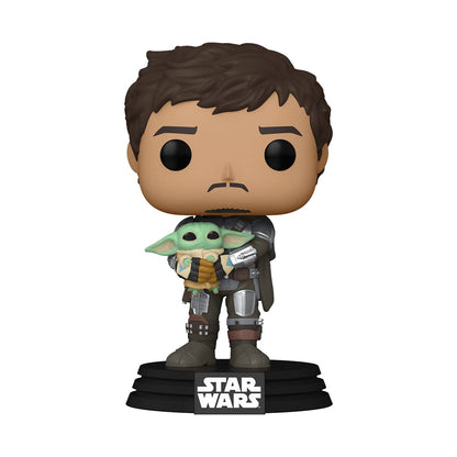 Funko Pop! Star Wars: the Mandalorian - Mando Holding Grogu (the Child, Baby Yoda) - (Grogu (the Child, Baby Yoda), Baby Yoda) - Collectable Vinyl Figure - Gift Idea - Official Merchandise - TV Fans