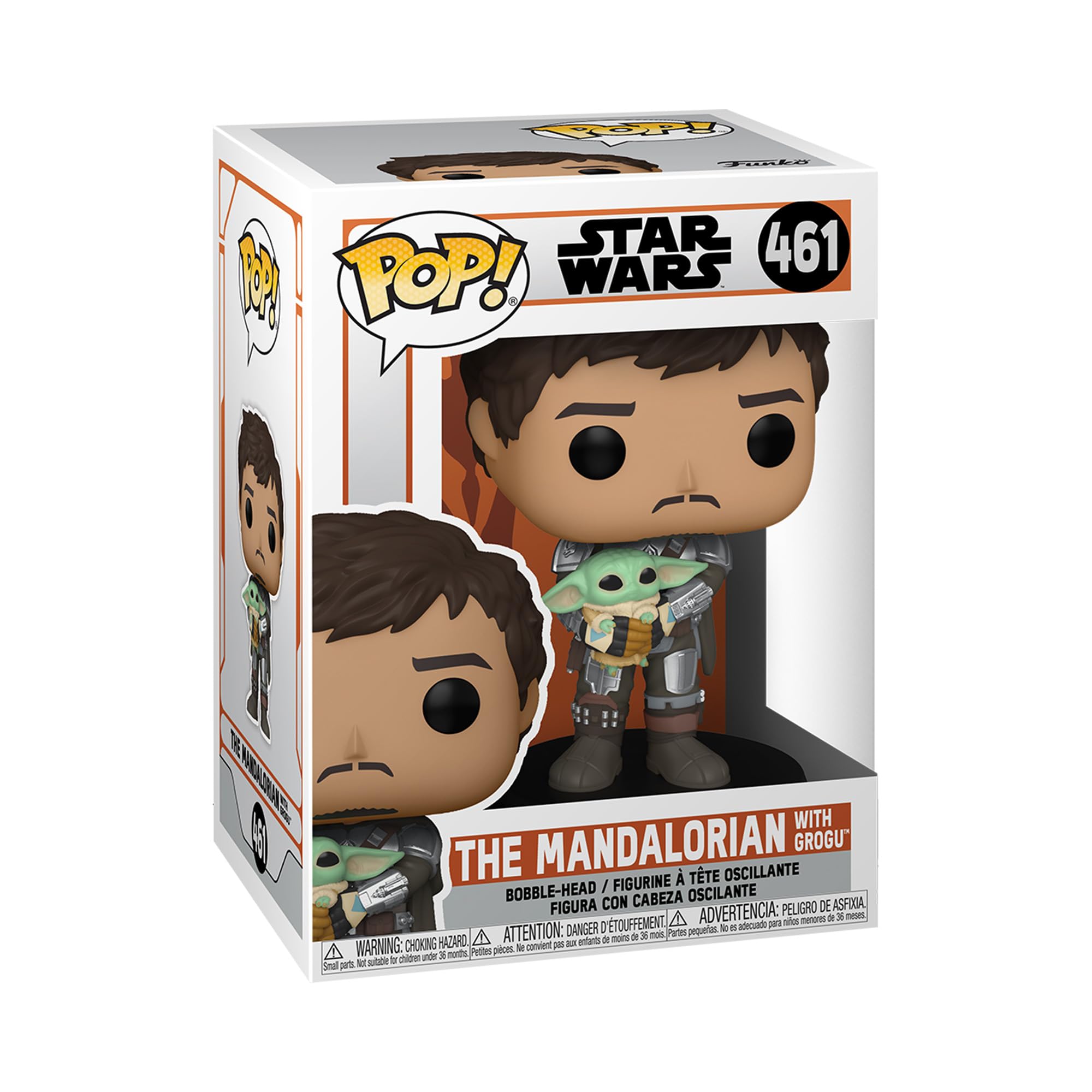 Funko Pop! Star Wars: the Mandalorian - Mando Holding Grogu (the Child, Baby Yoda) - (Grogu (the Child, Baby Yoda), Baby Yoda) - Collectable Vinyl Figure - Gift Idea - Official Merchandise - TV Fans