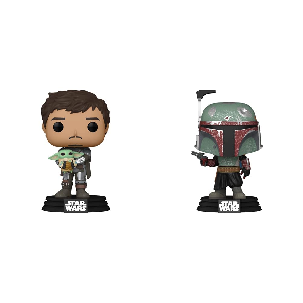 Funko Pop! Star Wars: the Mandalorian - Mando Holding Grogu (the Child, Baby Yoda) - (Grogu (the Child, Baby Yoda), Baby Yoda) - Collectable Vinyl Figure - Gift Idea - Official Merchandise - TV Fans