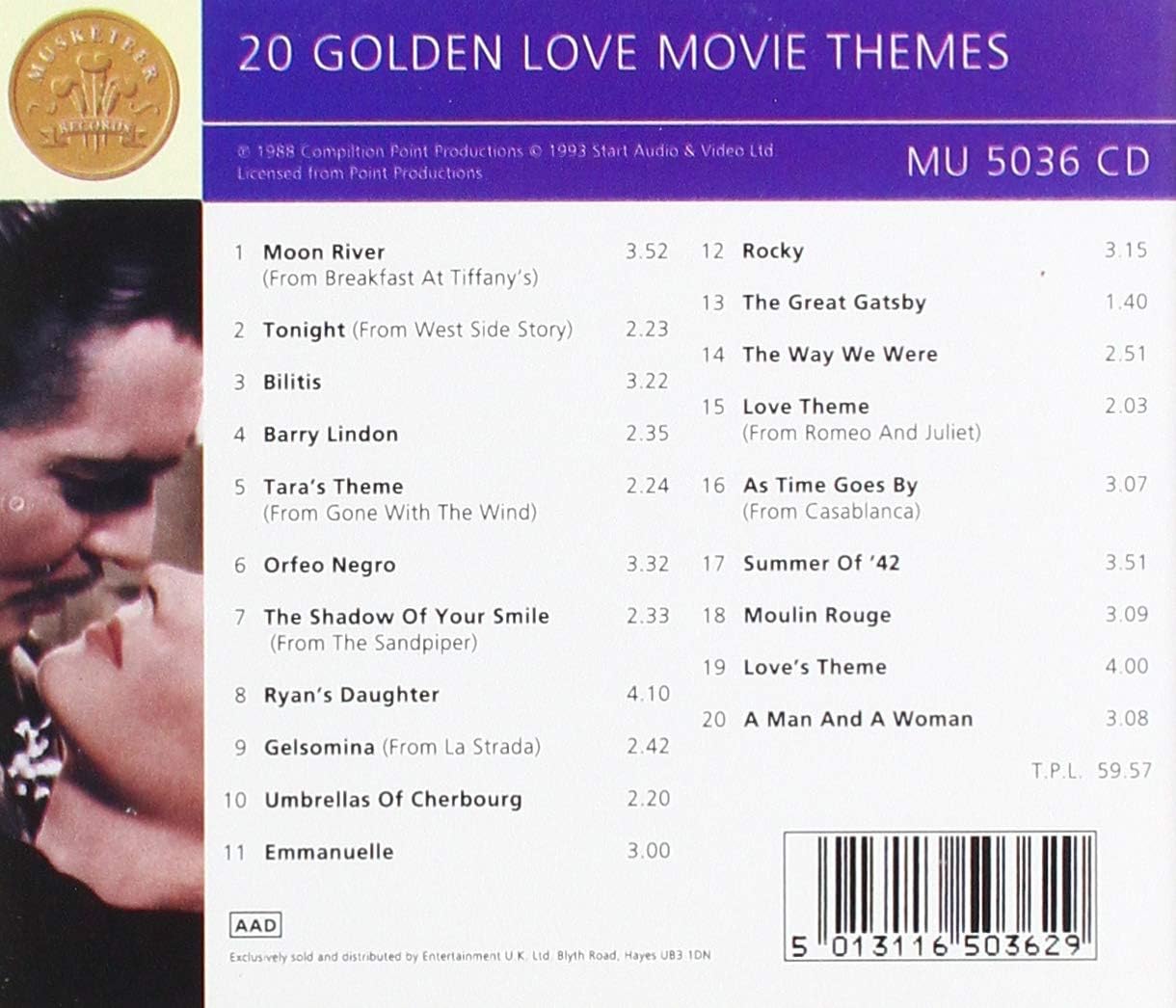 20 Golden Movie Themes