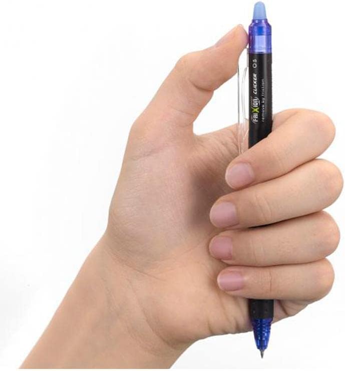 PIlot Frixion Point Clicker Retractable Erasable Roller Ball Pen - 0.5mm Synergy Tip - Blue Ink - Each