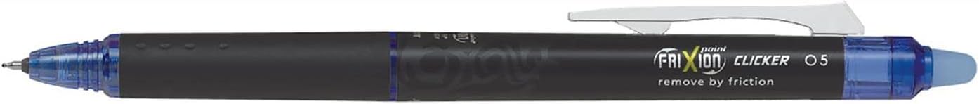 PIlot Frixion Point Clicker Retractable Erasable Roller Ball Pen - 0.5mm Synergy Tip - Blue Ink - Each