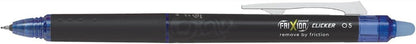 PIlot Frixion Point Clicker Retractable Erasable Roller Ball Pen - 0.5mm Synergy Tip - Blue Ink - Each