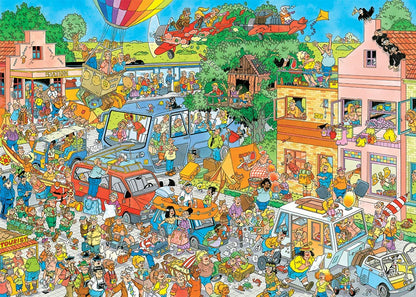 Jumbo, Jan Van Haasteren - Music Shop and Holiday Jitters, Jigsaw puzzles for Adults, 2 x 1000 Piece