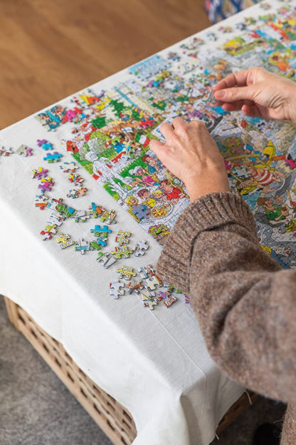 Jumbo, Jan Van Haasteren - Music Shop and Holiday Jitters, Jigsaw puzzles for Adults, 2 x 1000 Piece