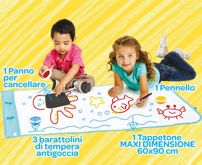 Crayola- Mini Kids, Mal- und Übermalmatte, Maxi-Unterlage zum Malen mit abwaschbaren Tempera, ab 36 Monaten, 81-1486