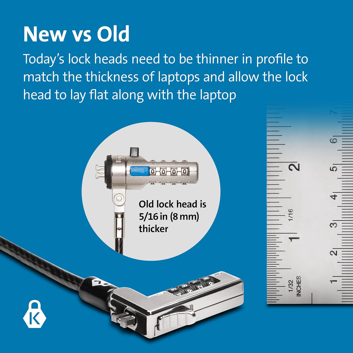Kensington Slim Resettable NanoSaver Combination Laptop Lock
