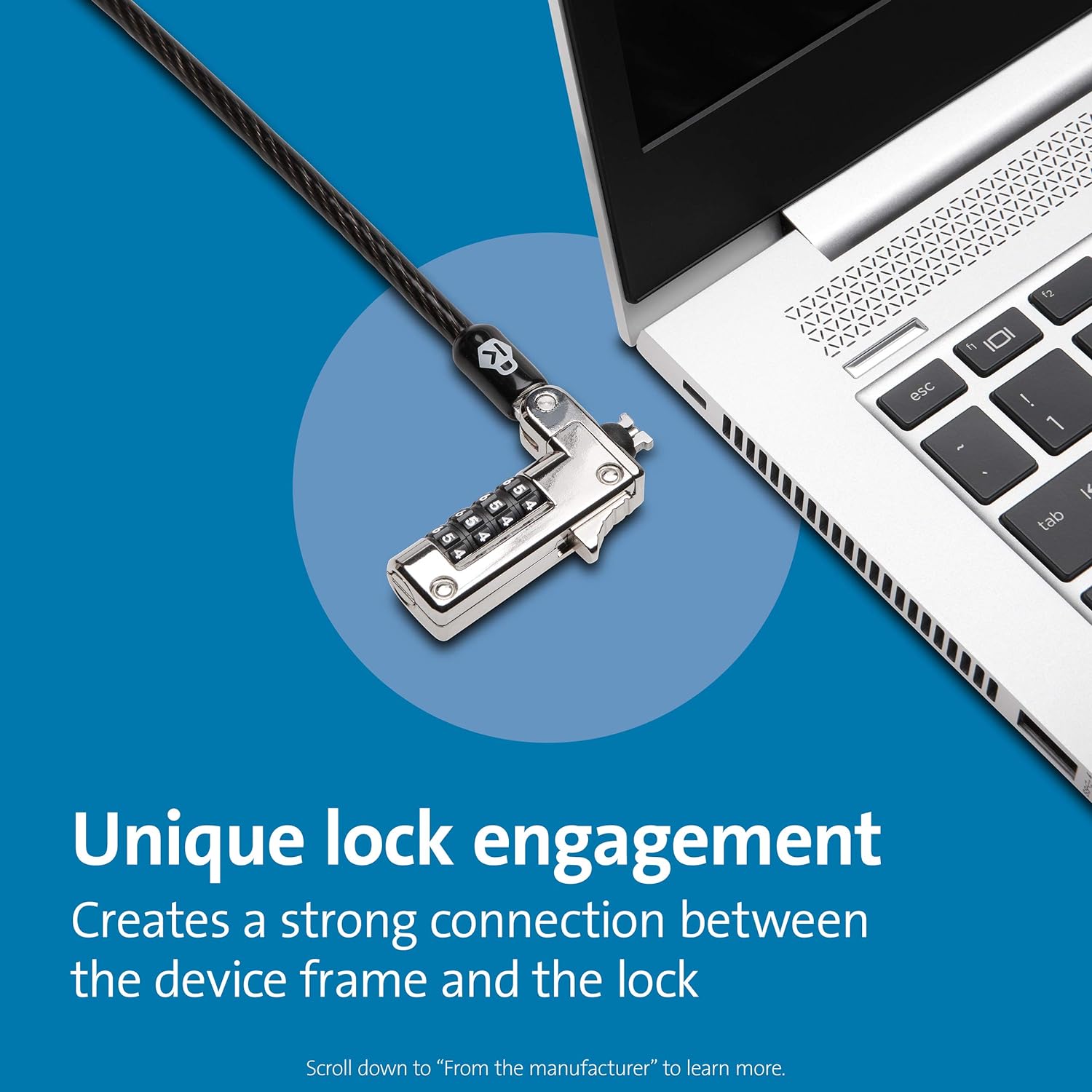 Kensington Slim Resettable NanoSaver Combination Laptop Lock