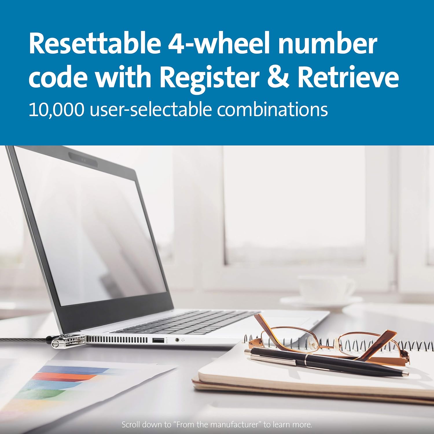 Kensington Slim Resettable NanoSaver Combination Laptop Lock
