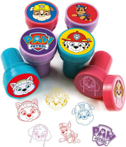 Stamp Set - Self-Inking Stamps in Various Paw Patrol Motifs by Chase, Marshall, Skye, Rubble, Zuma - Gift for Children