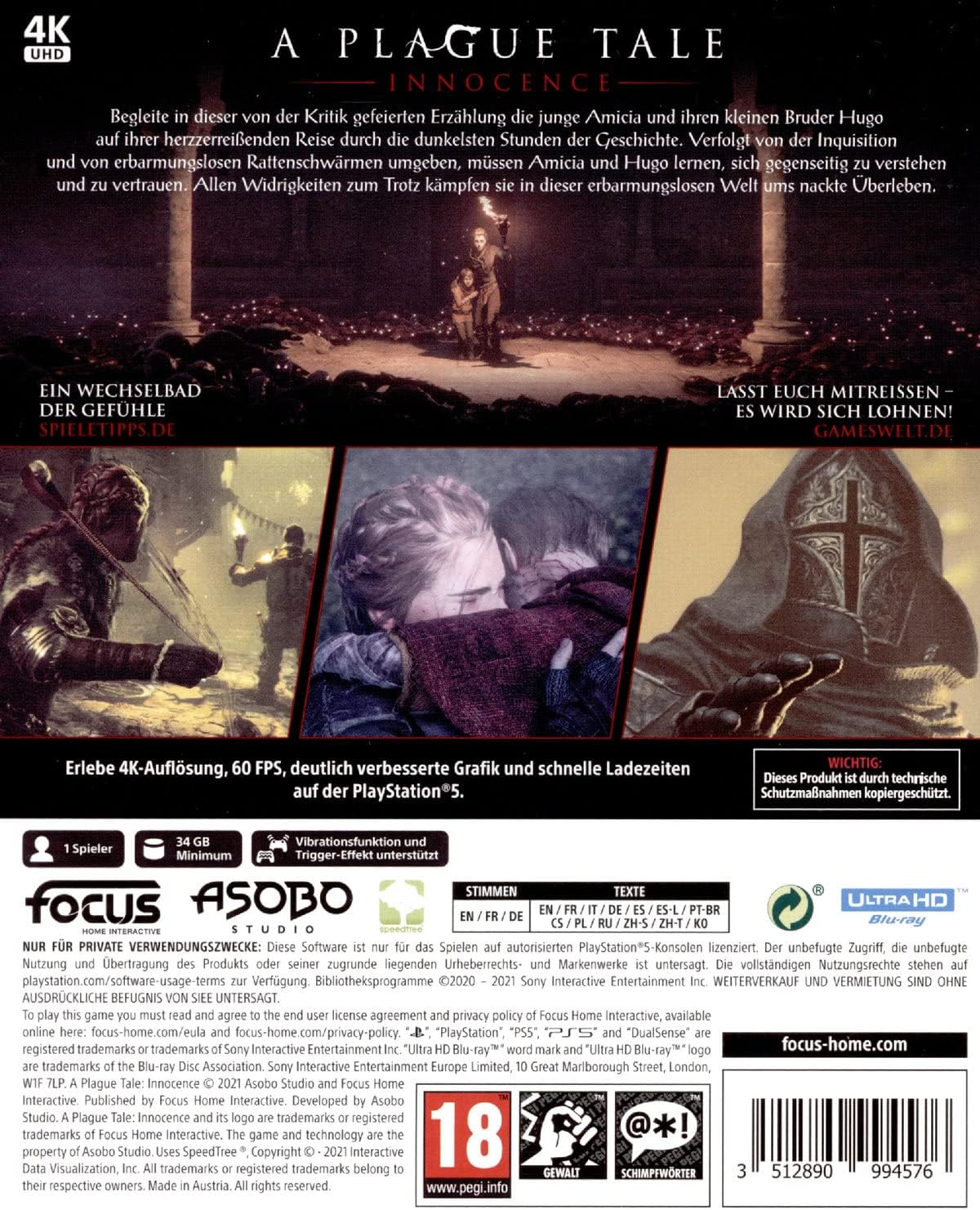 A Plague Tale: Innocence (PlayStation PS5