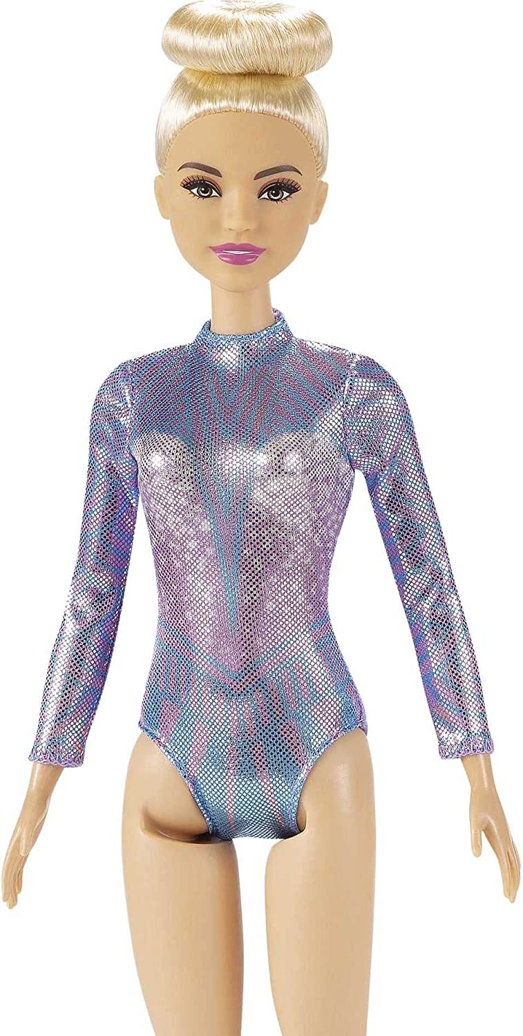 Barbie RHYTHMIC GYMNAST (BLONDE) DOLL & Chelsea Travel Doll, Blonde, With Puppy, Carrier & Accessories, For 3 To 7 Year Olds, FWV20
