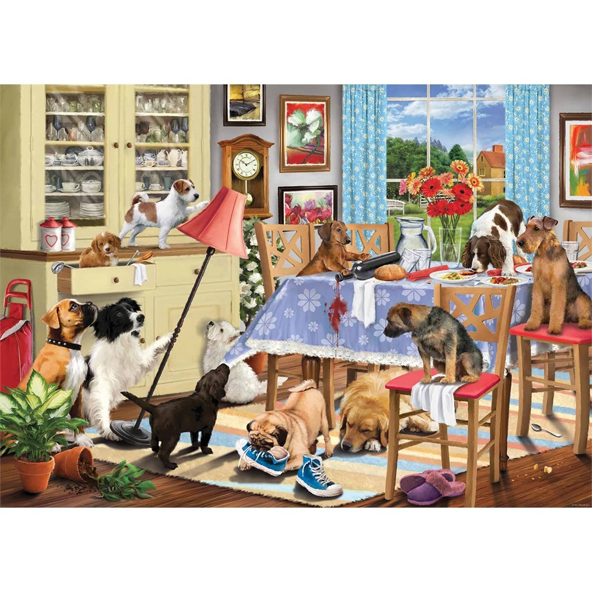 JIGSAW RECTANGULAR - DOGS IN THE DINING