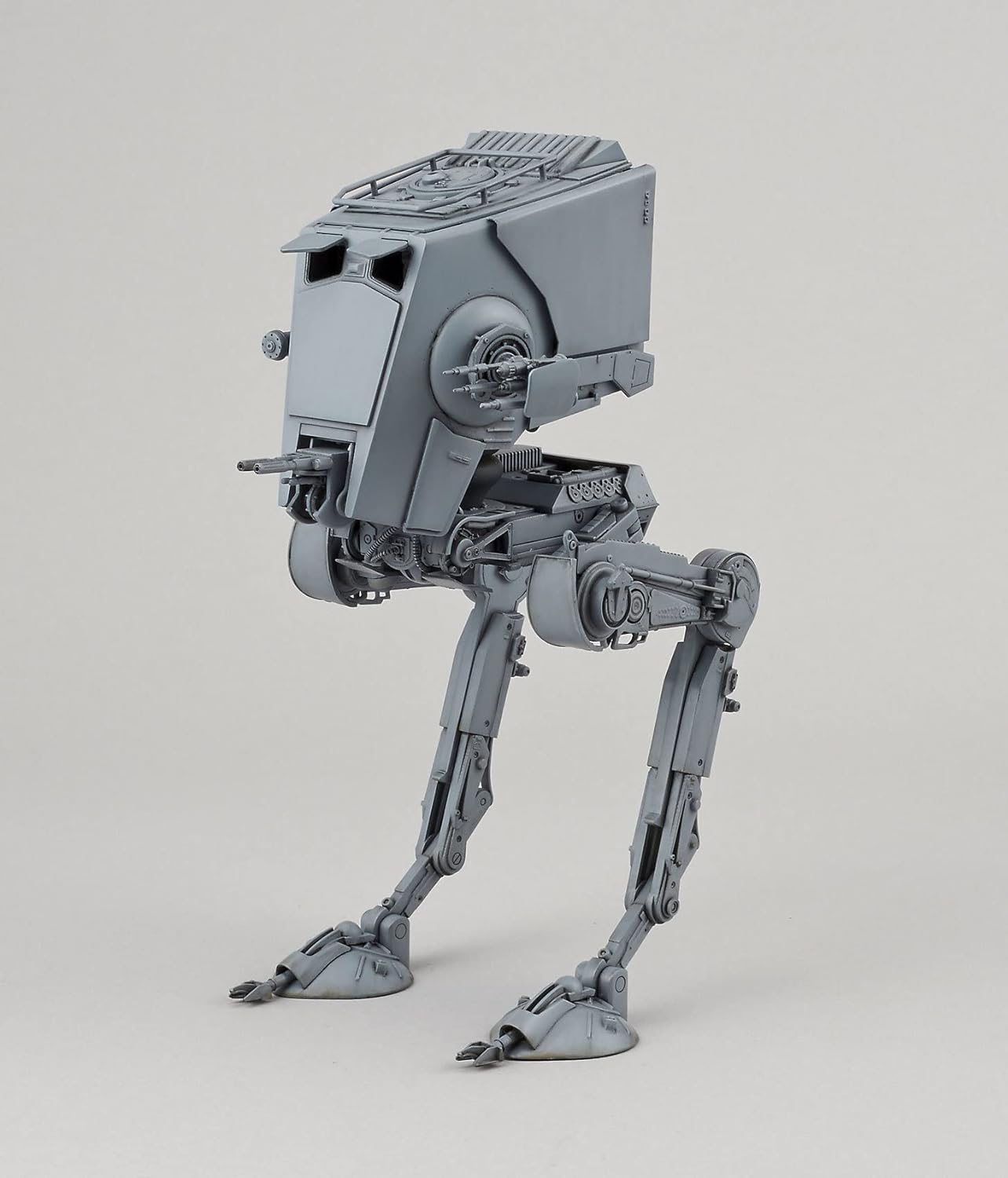 Revell (Bandai original) 01202 Star Wars AT-ST (All Terrain Scout Transport inc. Chewbacca) 1:48 Scale Unbuilt/Pre-coloured/Clip-Together (Non-Glue) Articulated Plastic Model Kit with Display Base