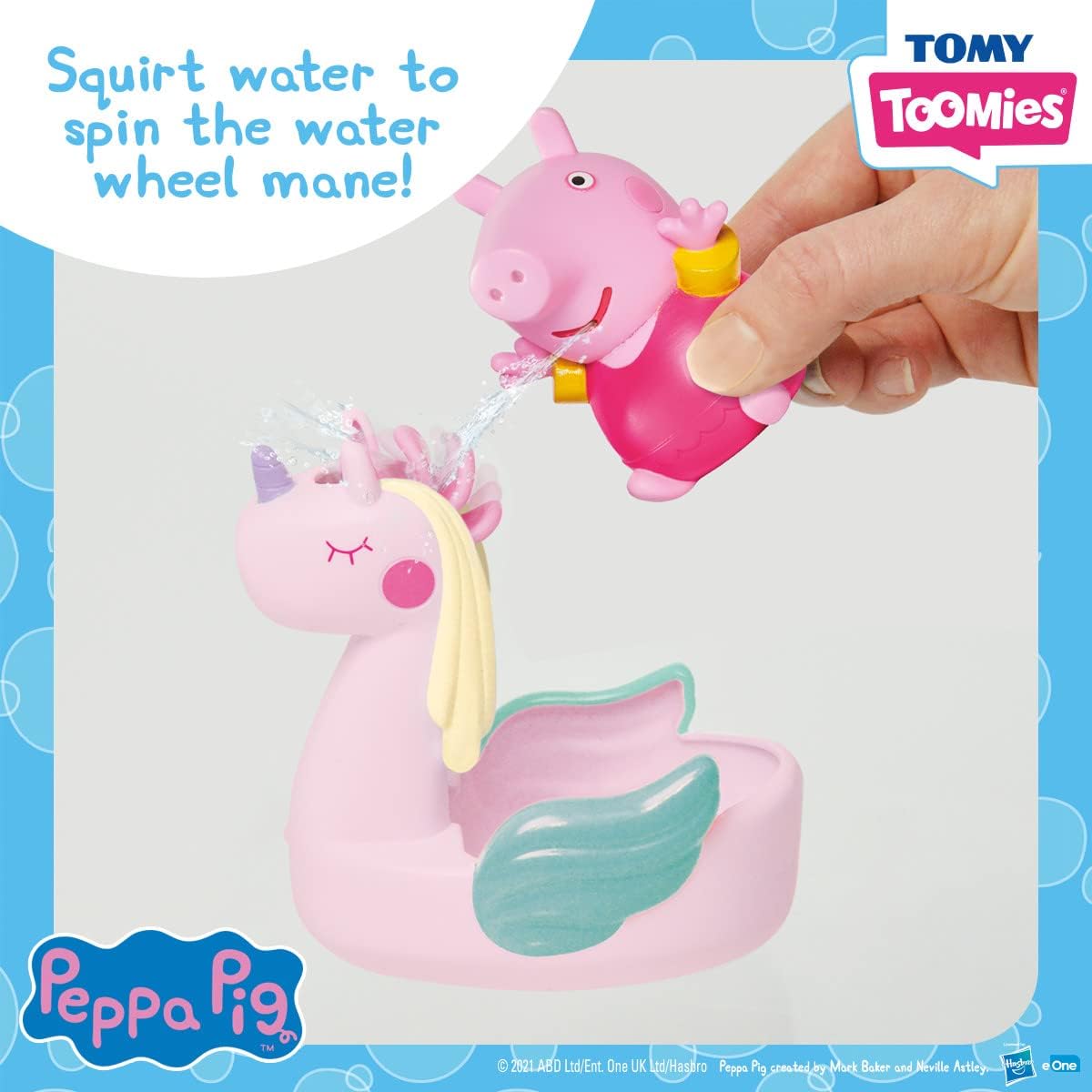 TOMY Toomies Daddy Pig, Mummy Pig, Peppa, George Bath Squirters & Peppa's Unicorn, Baby Bath Toys, Kids Bath Toys for Water Play, Fun Bath Accessories for Babies & Toddlers, Suitable for 18 Months +