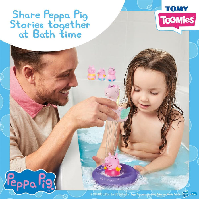 TOMY Toomies Daddy Pig, Mummy Pig, Peppa, George Bath Squirters & Peppa's Unicorn, Baby Bath Toys, Kids Bath Toys for Water Play, Fun Bath Accessories for Babies & Toddlers, Suitable for 18 Months +