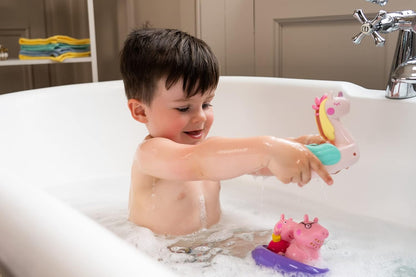 TOMY Toomies Daddy Pig, Mummy Pig, Peppa, George Bath Squirters & Peppa's Unicorn, Baby Bath Toys, Kids Bath Toys for Water Play, Fun Bath Accessories for Babies & Toddlers, Suitable for 18 Months +