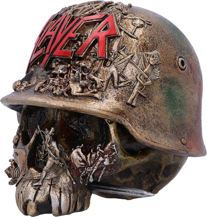 Nemesis Now Slayer Helmet Skull Trinket Box 17.5cm, Resin, Bronze, Officially Licensed Slayer Merchandise, Skull Trinket Box, Spacious Yet Stylish, Cast in the Finest Resin, Expertly Hand-Painted
