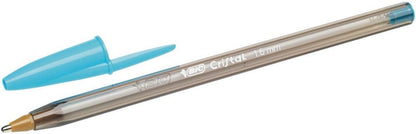 BIC Cristal Fun Ballpoint Pens - Pack of 4- Assorted Colours - Wide Point (1.6 mm) - Exciting and Eye-Catching Colours for Writing