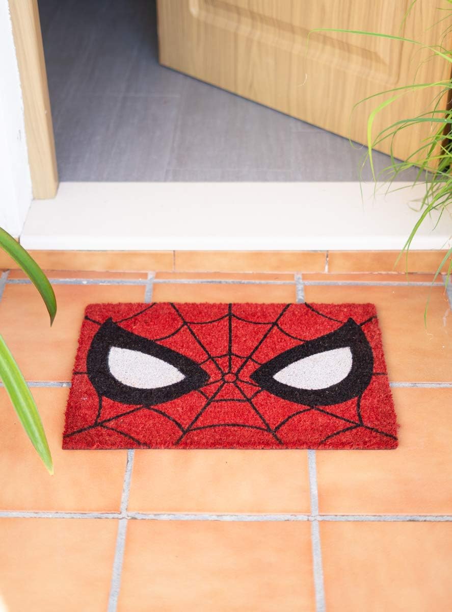Grupo Erik Kokosmatte Fußmatte Marvel Spiderman Eyes - Schmutzfangmatte 40x60 cm - Fussmatte Lustig - Türmatte Innen