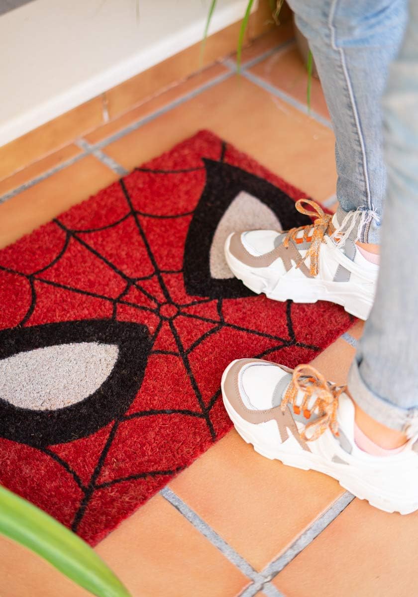 Grupo Erik Kokosmatte Fußmatte Marvel Spiderman Eyes - Schmutzfangmatte 40x60 cm - Fussmatte Lustig - Türmatte Innen